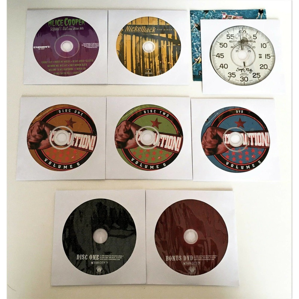 Lot 8 Rock CDs and DVDs Alice Cooper Nickelback